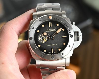 Panerai Submersible 47MM 2555 Movement Luminous Coating Stainless Steel Bracelet Watch